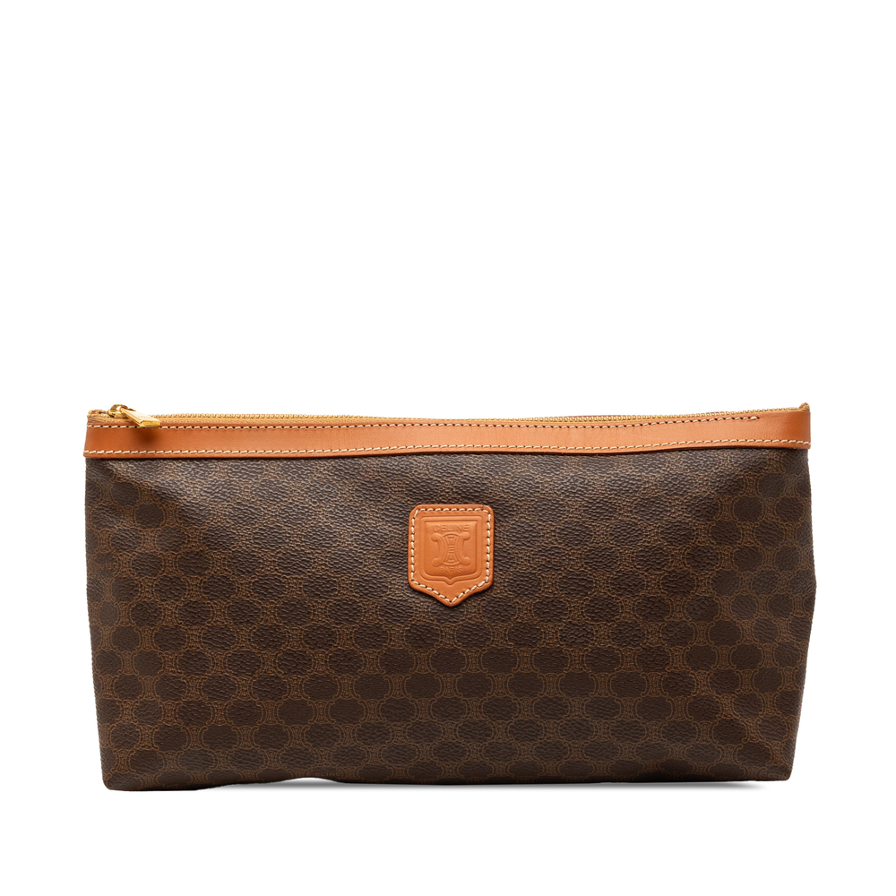 Pre-Loved Celine Macadam Coated Canvas Clutch